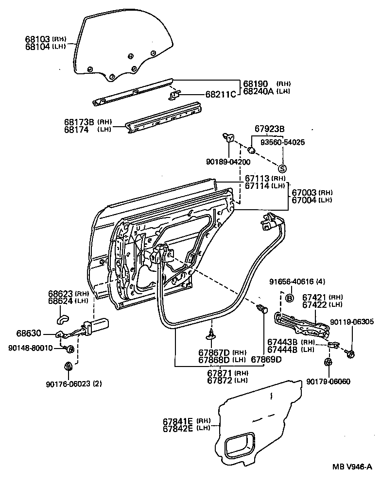 67004-30360 PANEL SUB-ASSY, REAR DOOR, LH product image