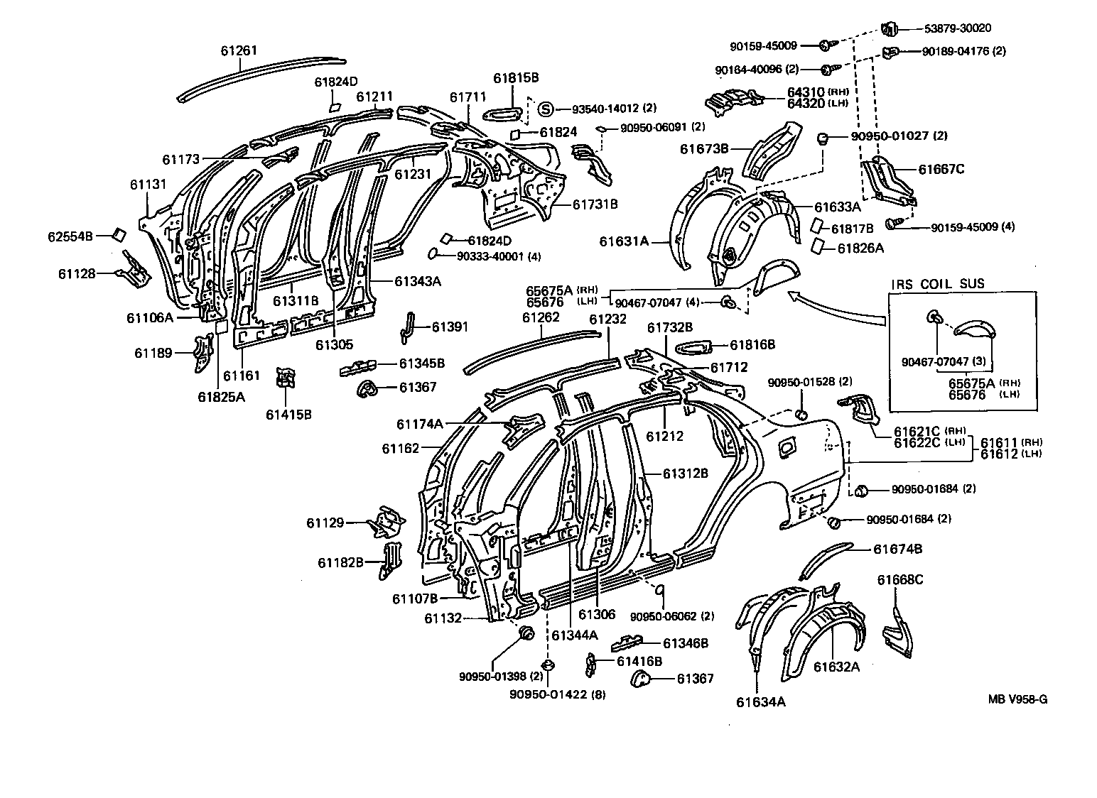 61311-30160 PILLAR, CENTER BODY, OUTER RH product image