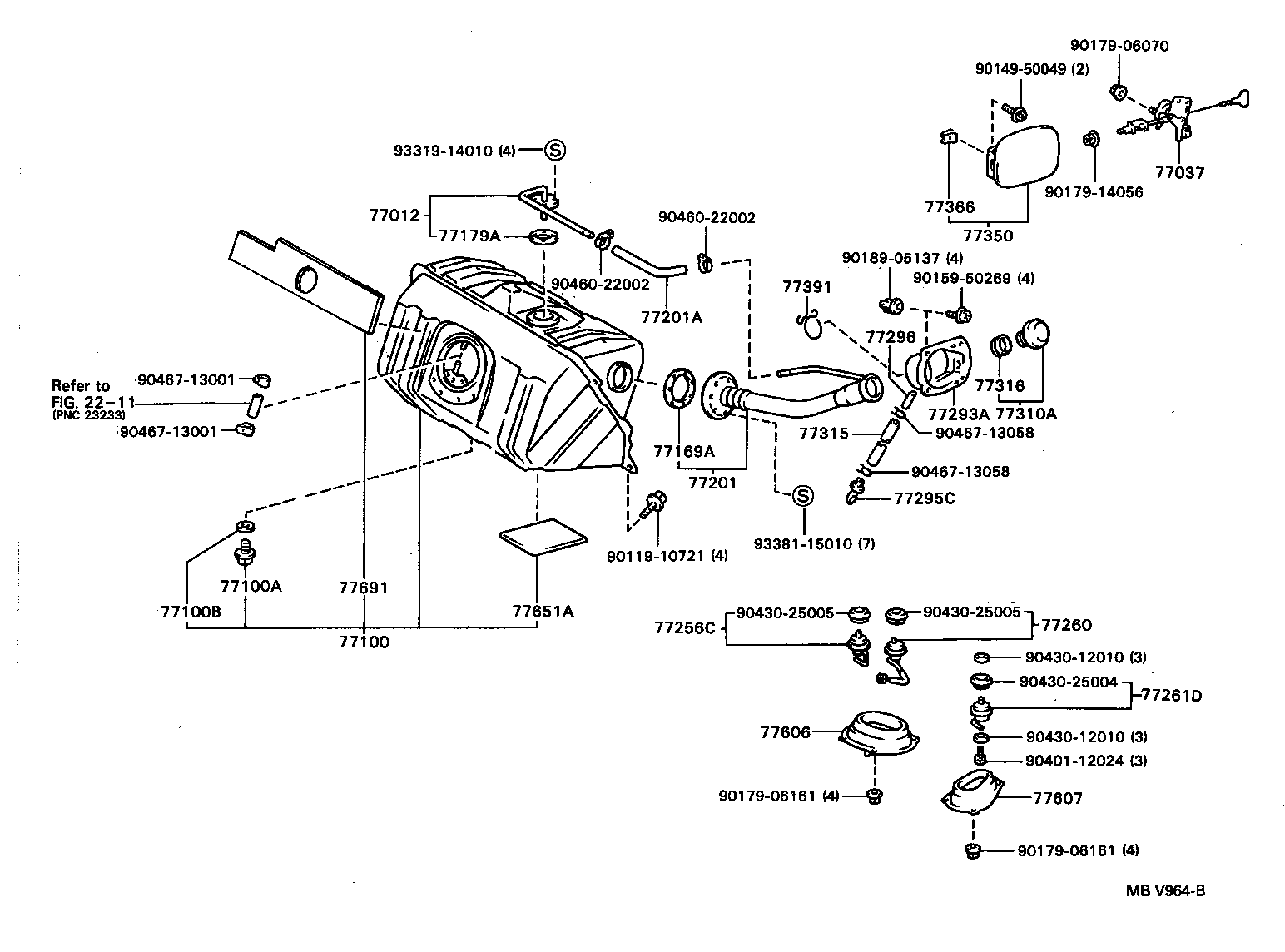 77030-30070 LOCK SUB-ASSY, FUEL FILLER OPENING LID product image