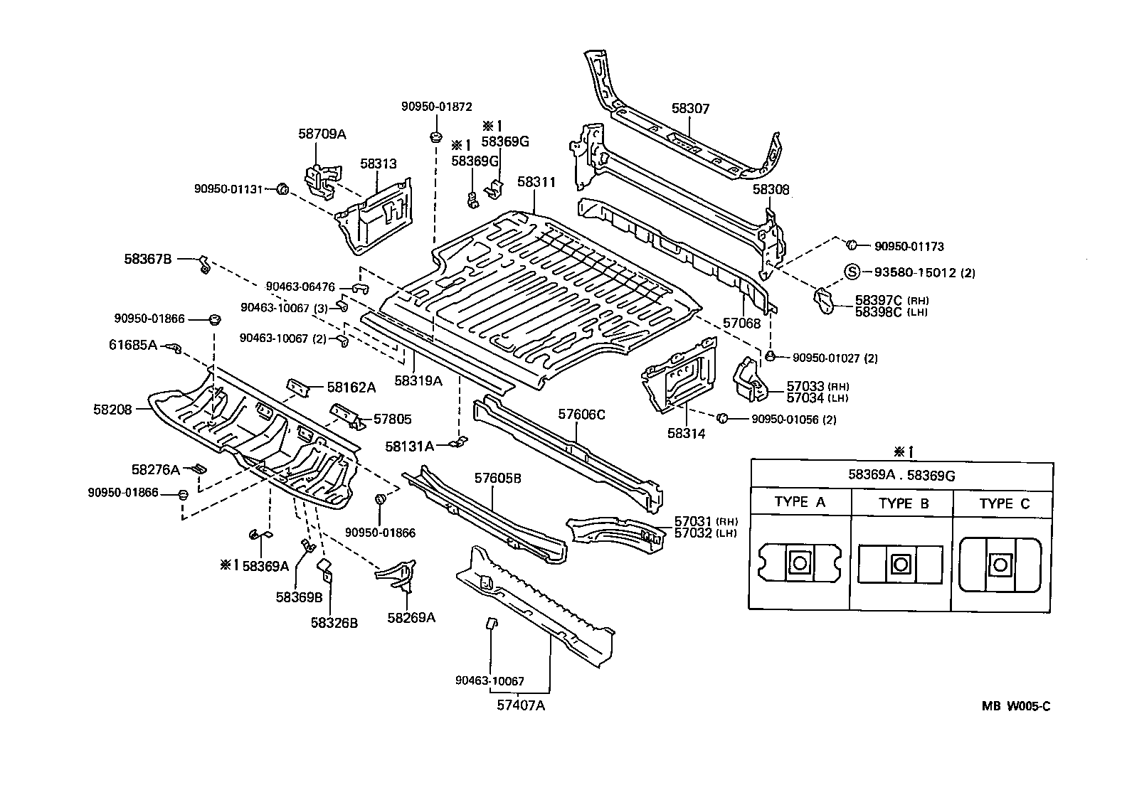 58103-31010 BRACKET, INSTRUMENT PANEL BRACE MOUNTING product image