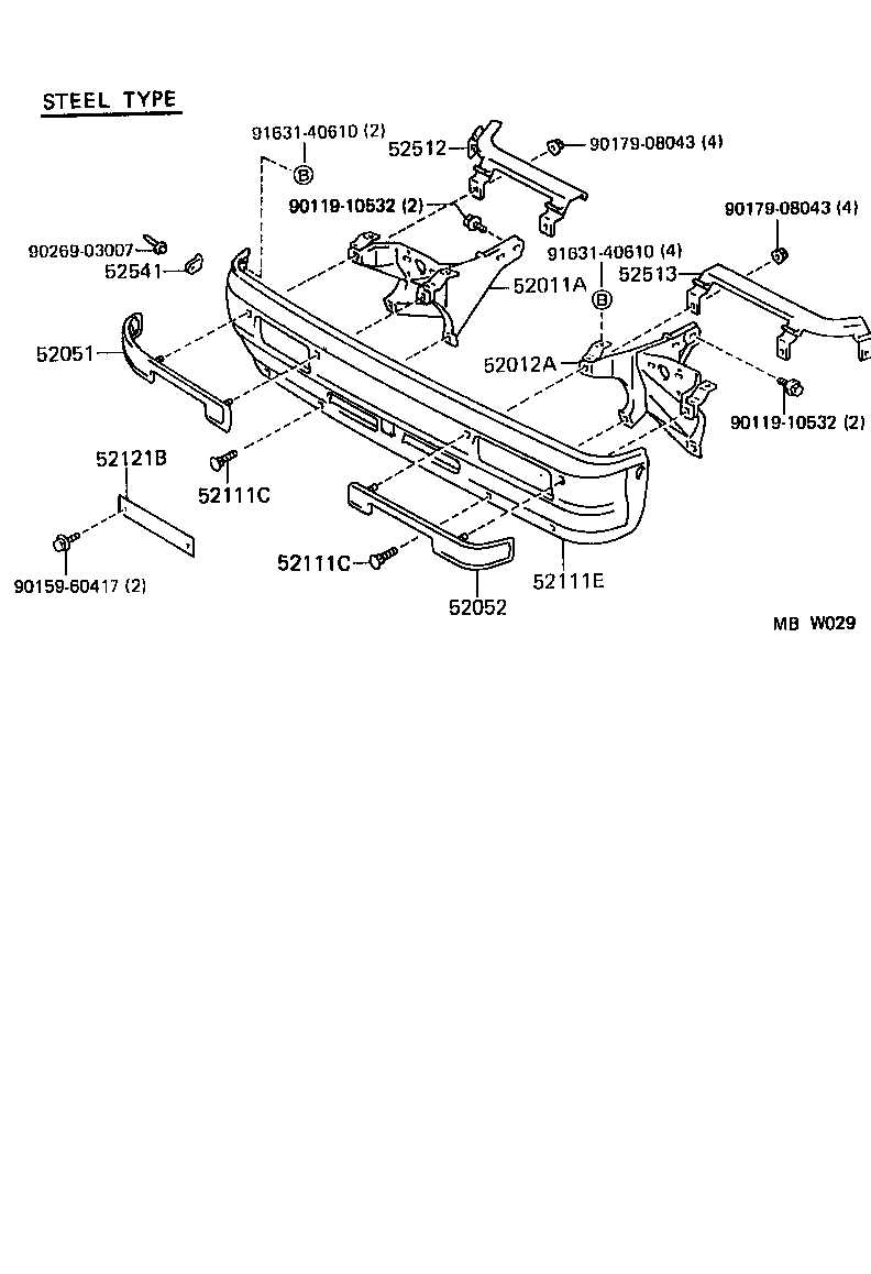 52021-30130 REINFORCEMENT SUB-ASSY, FRONT BUMPER product image