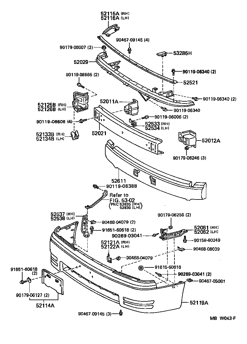 53285-33020 SEAL, RADIATOR SIDE AIR, NO.1 product image
