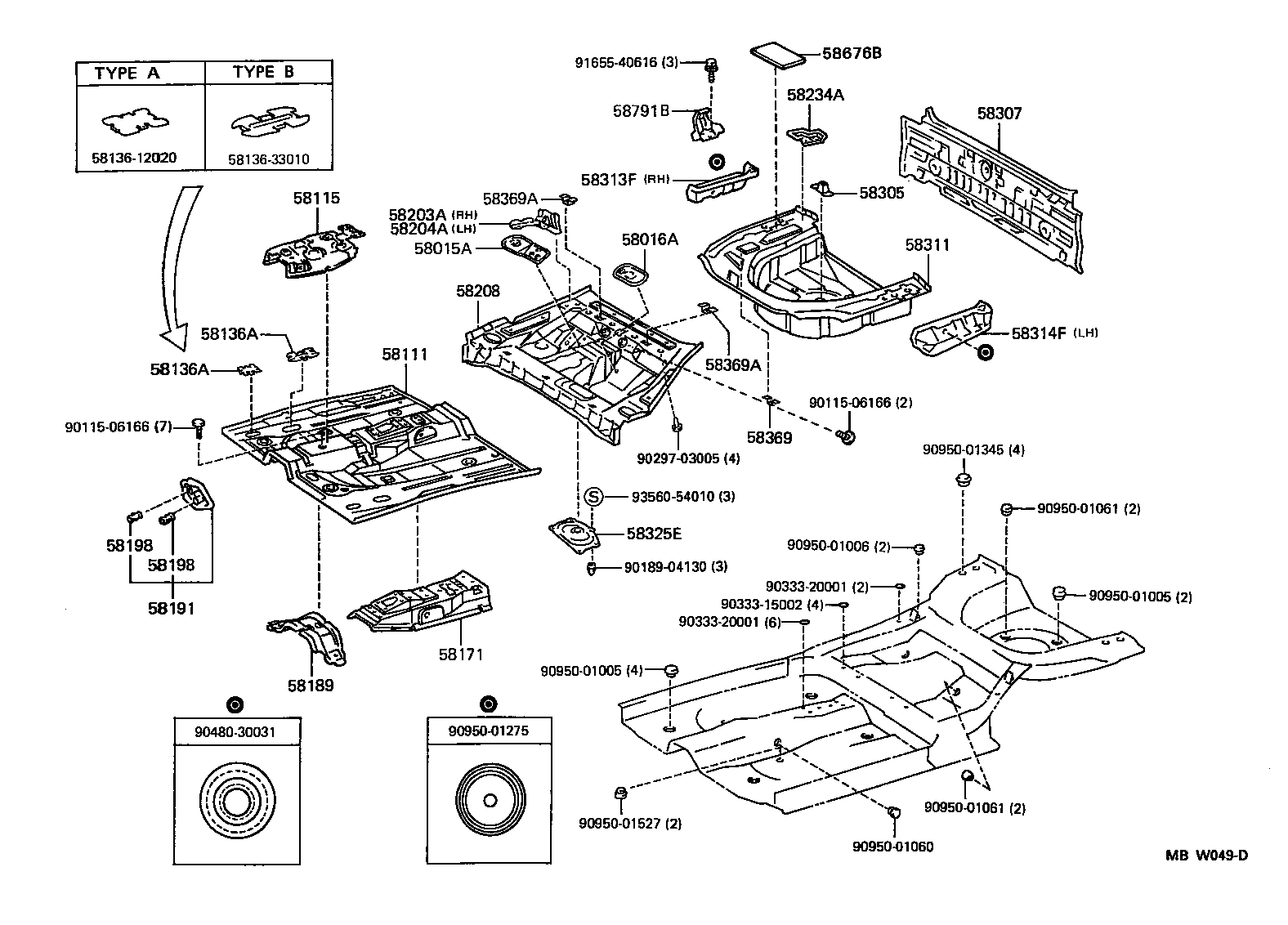 58307-33030 PANEL SUB-ASSY, BODY LOWER BACK product image