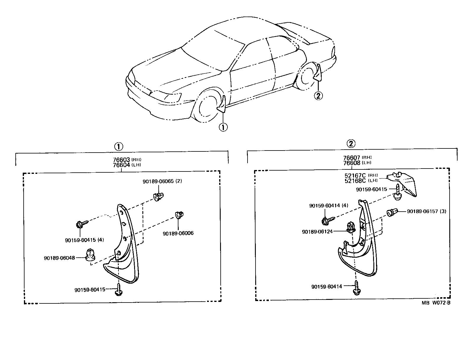 76622-39265 MUDGUARD SUB-ASSY, FRONT FENDER, LH product image