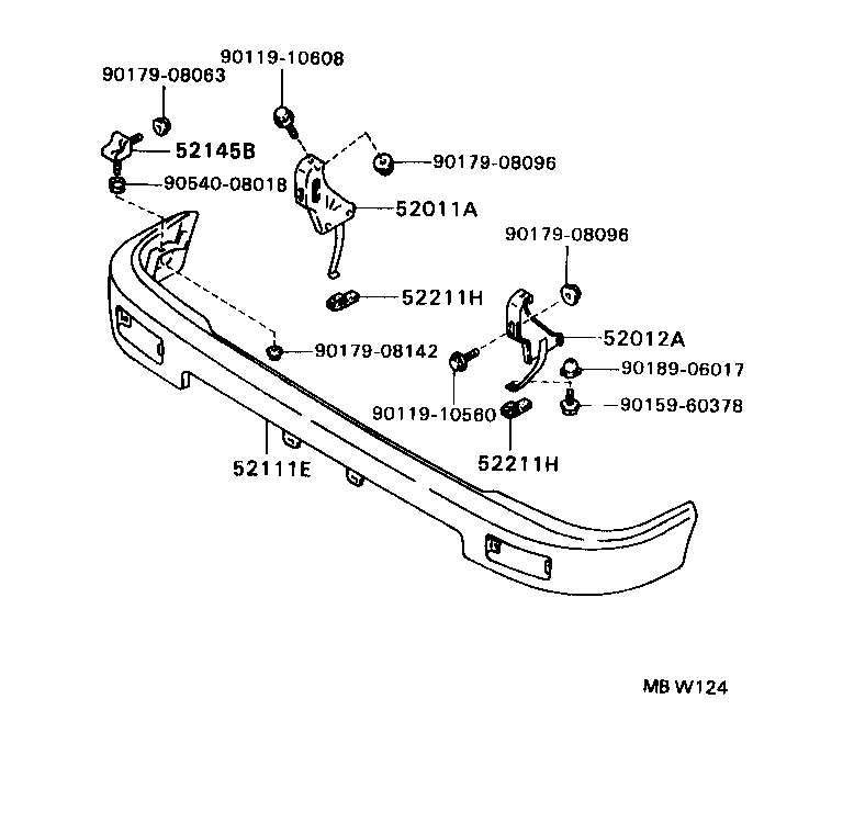 52012-89116 ARM SUB-ASSY, FRONT BUMPER, LH product image