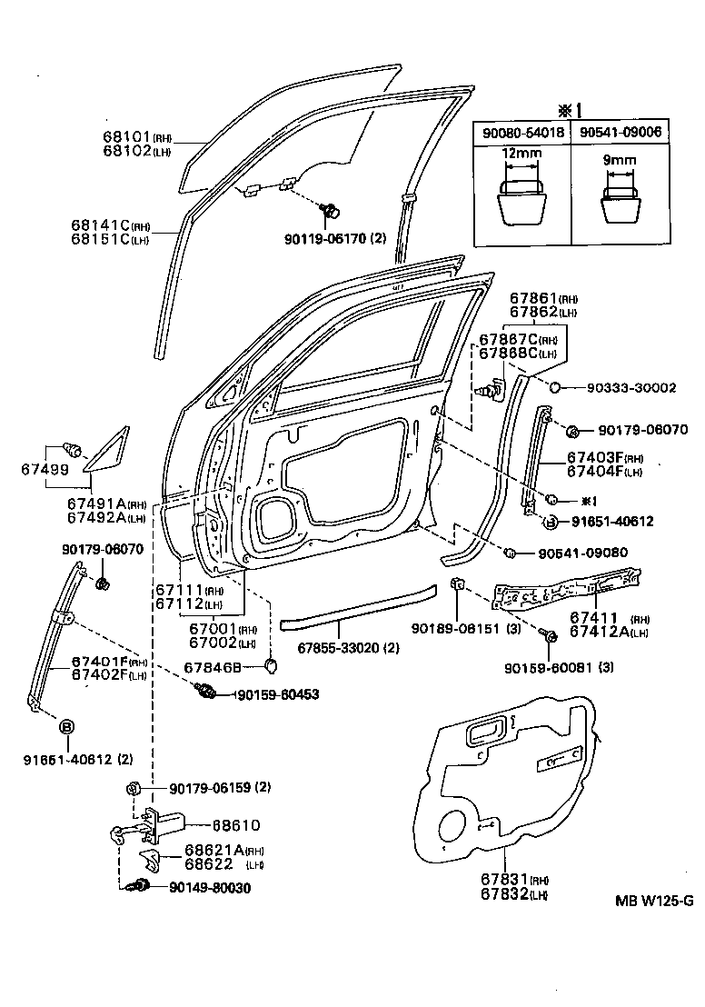 67002-33012 PANEL SUB-ASSY, FRONT DOOR, LH product image