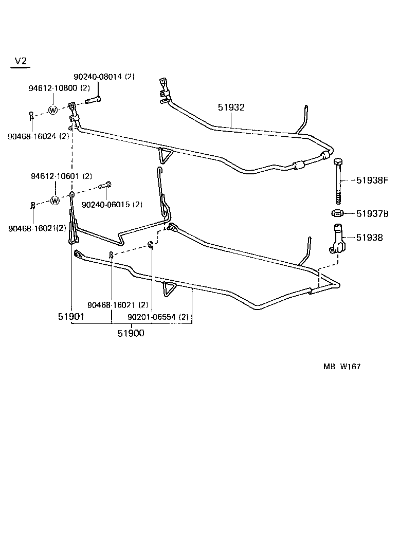 51901-28010 CARRIER ASSY, SPARE WHEEL product image