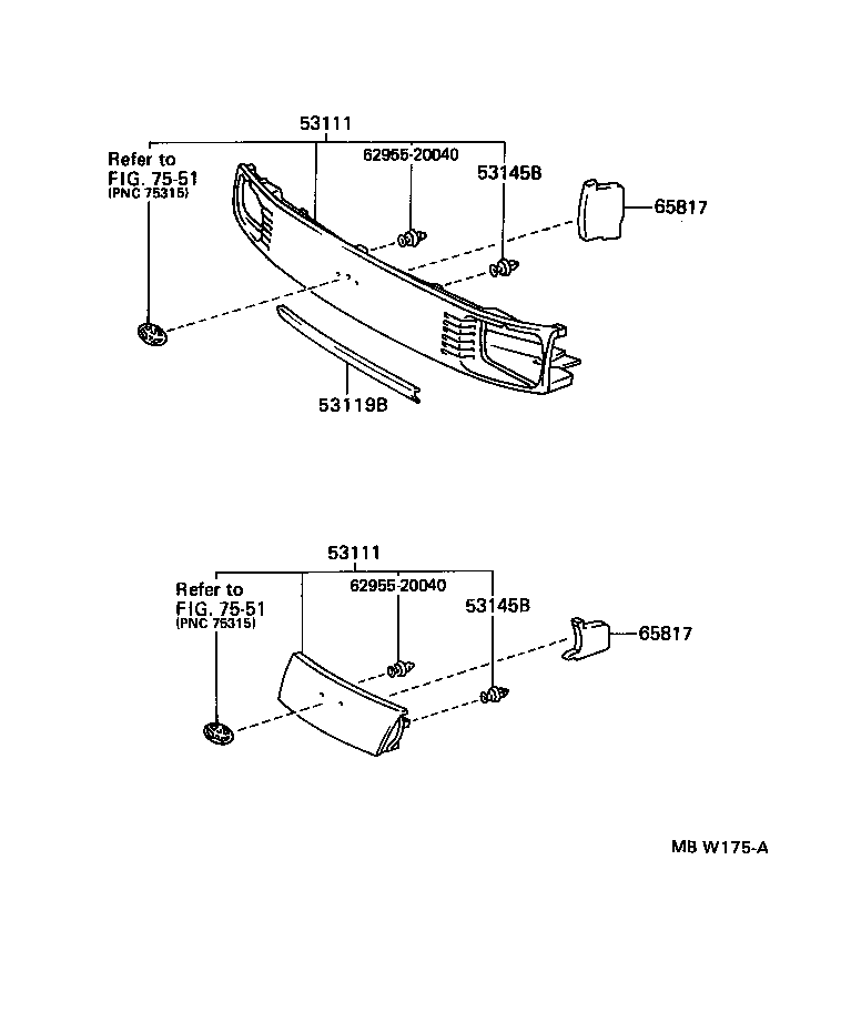 53101-28060 GRILLE, RADIATOR product image