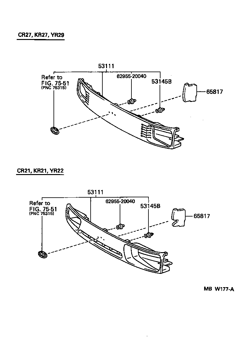 53100-28080 GRILLE, RADIATOR product image