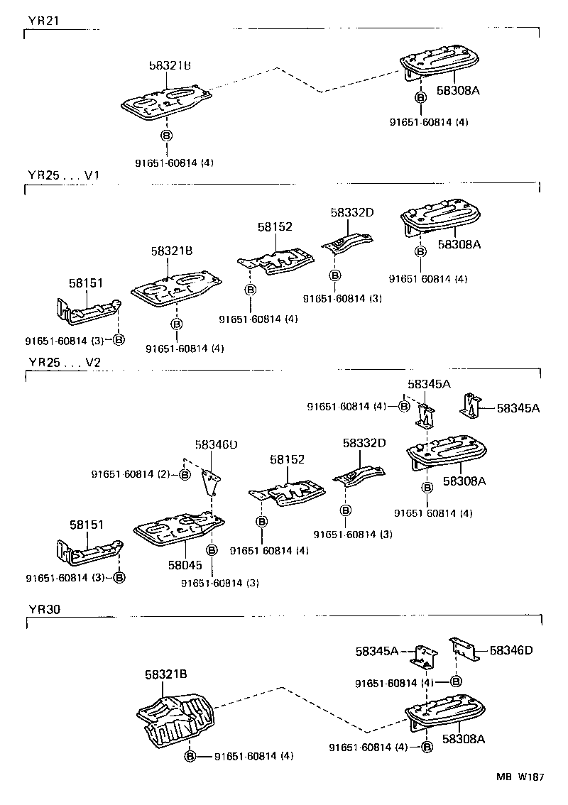 58321-28020 INSULATOR, REAR FLOOR HEAT, NO.1 product image