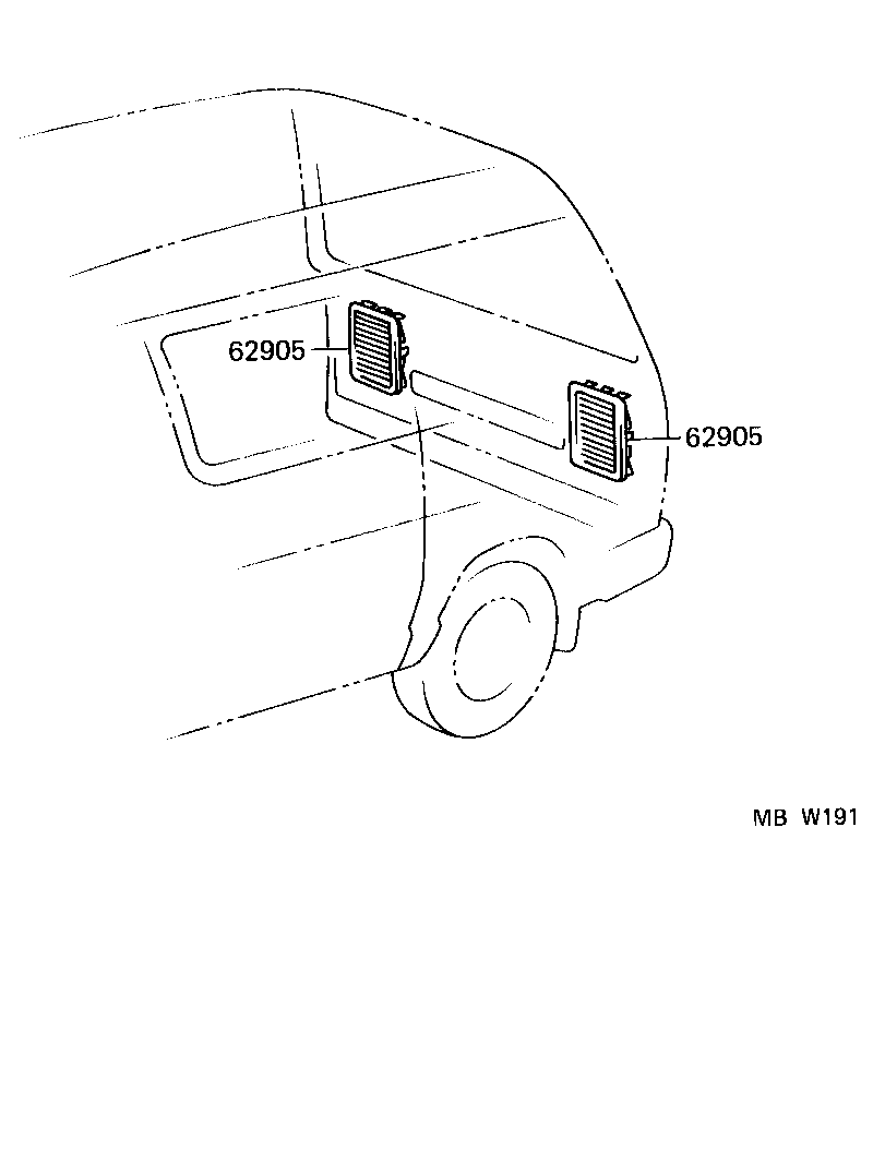 62905-28010-B1 LOUVER, QUARTER VENTILATION product image