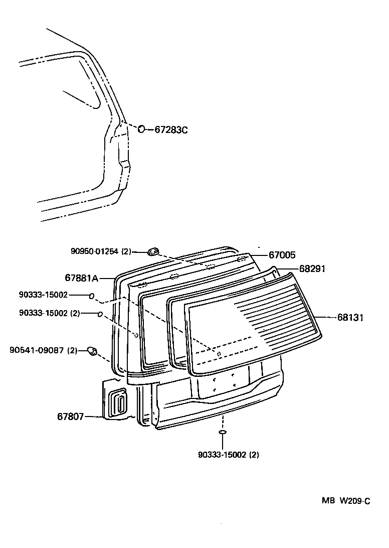 67005-28600 PANEL SUB-ASSY, BACK DOOR product image