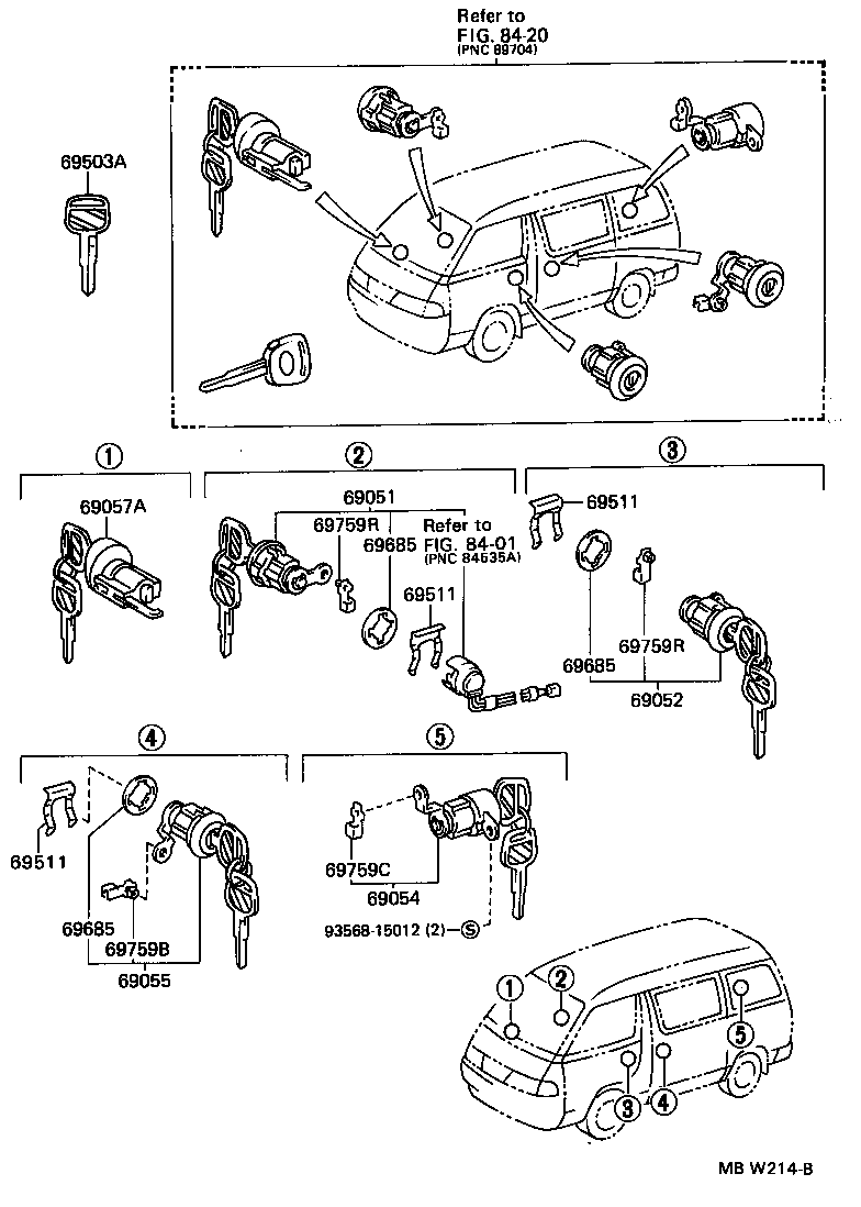 69005-28250 CYLINDER SET, LOCK product image
