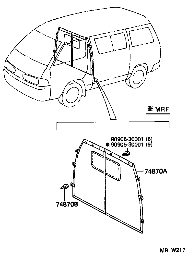 58521-87202 HOOK, MALE(FOR SEPARATOR CURTAIN SET) product image
