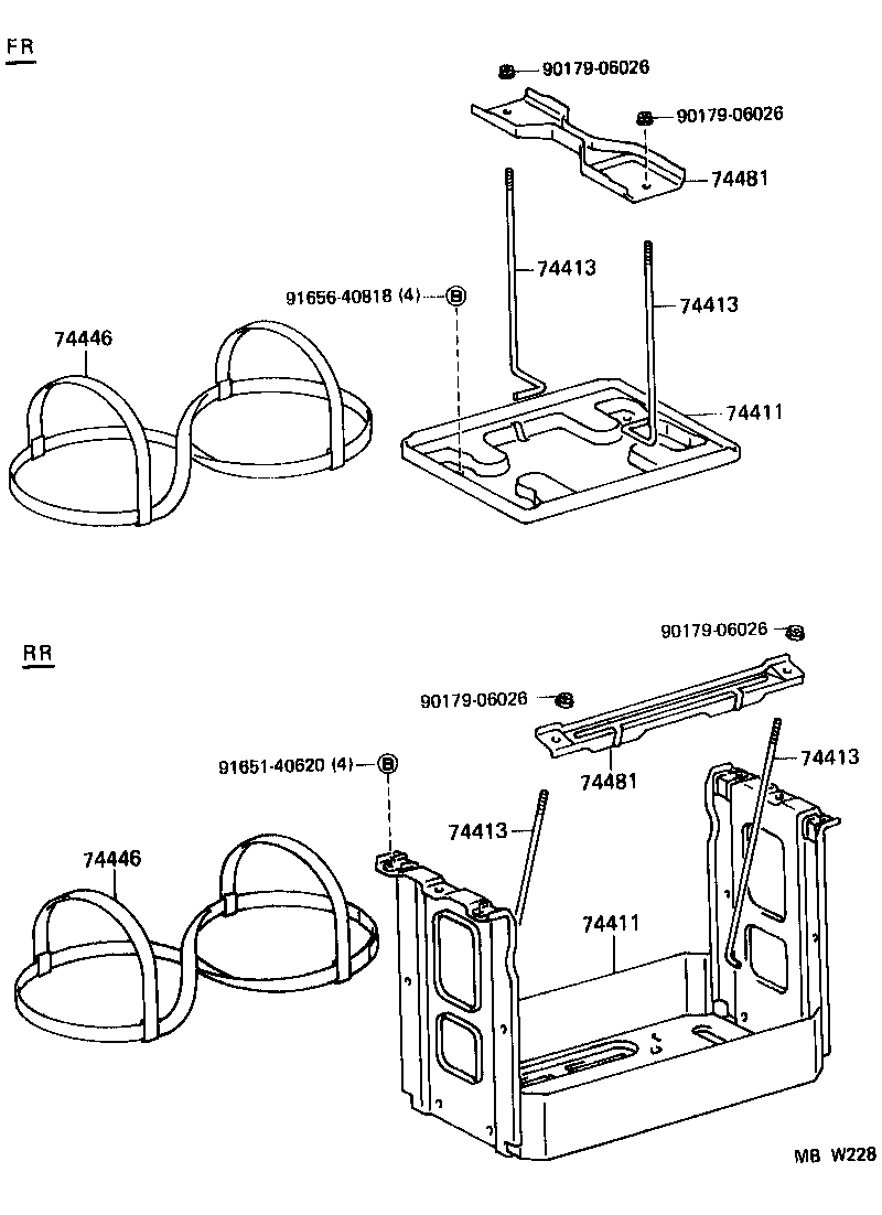 74411-28050 CARRIER, BATTERY product image