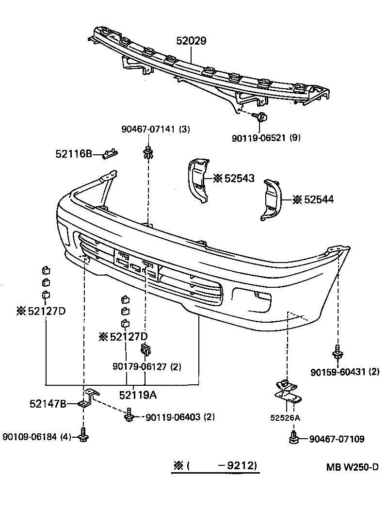 52029-10020 REINFORCEMENT SUB-ASSY, FRONT BUMPER, UPPER product image