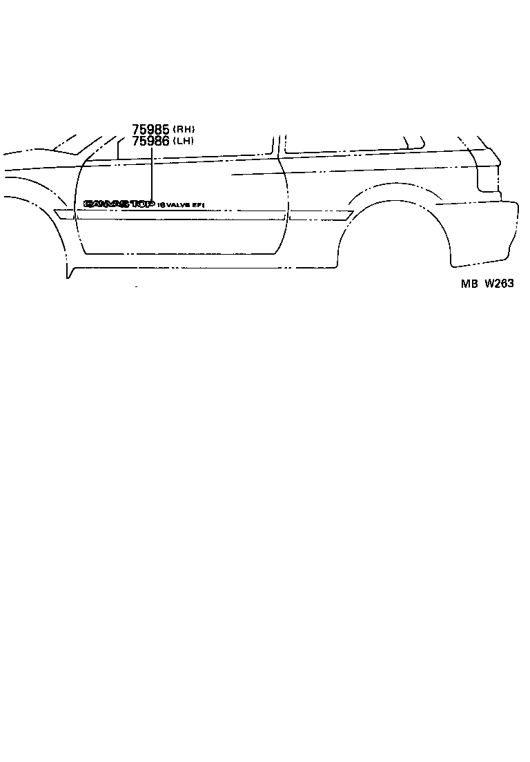 75974-10020 STRIPE, FRONT BUMPER SIDE, LH product image