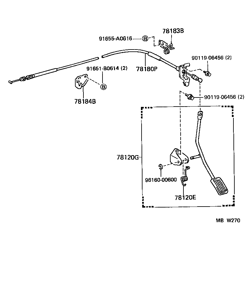 78183-10080 CLAMP, ACCELERATOR CONTROL CABLE product image