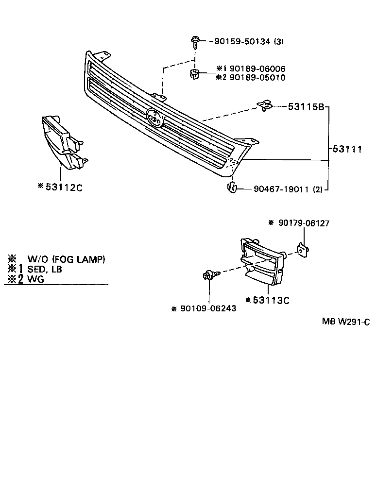 53113-20150 GRILLE, RADIATOR, LOWER LH product image