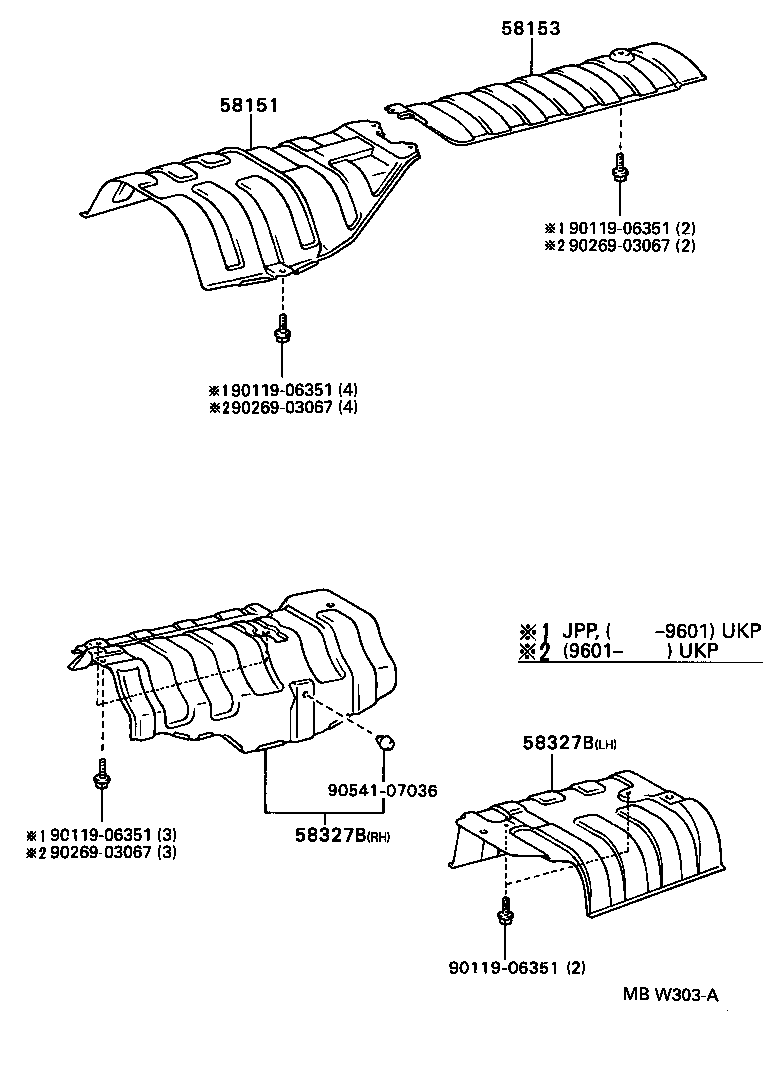 58153-05020 INSULATOR, FRONT FLOOR HEAT, NO.2 product image