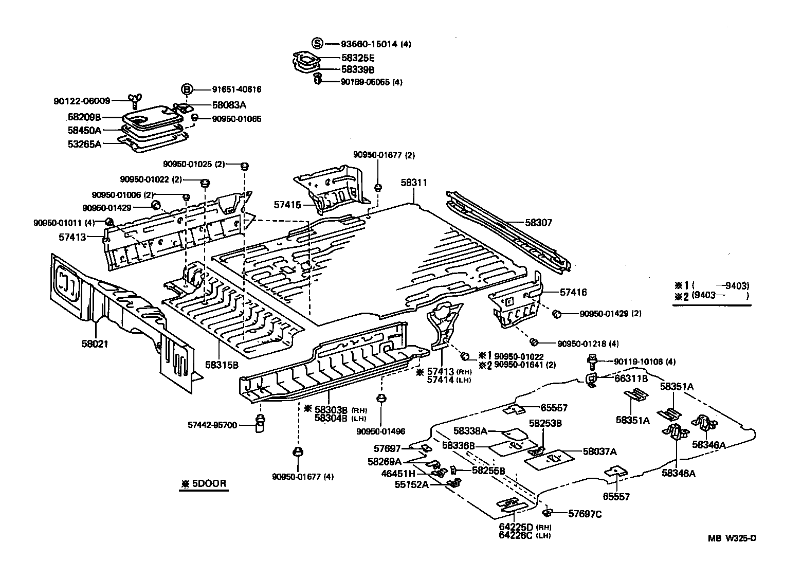 57068-28150 MEMBER SUB-ASSY, REAR FLOOR REAR CROSS, INNER product image