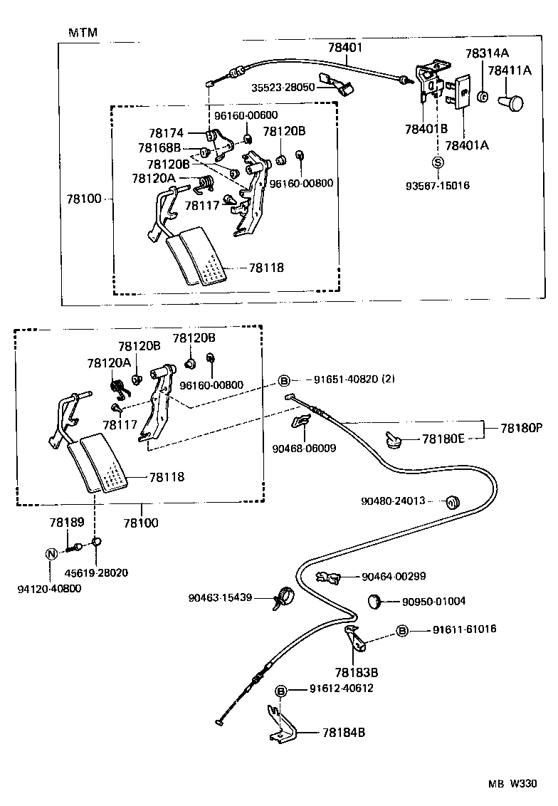 78411-28010 KNOB, THROTTLE CONTROL CABLE product image