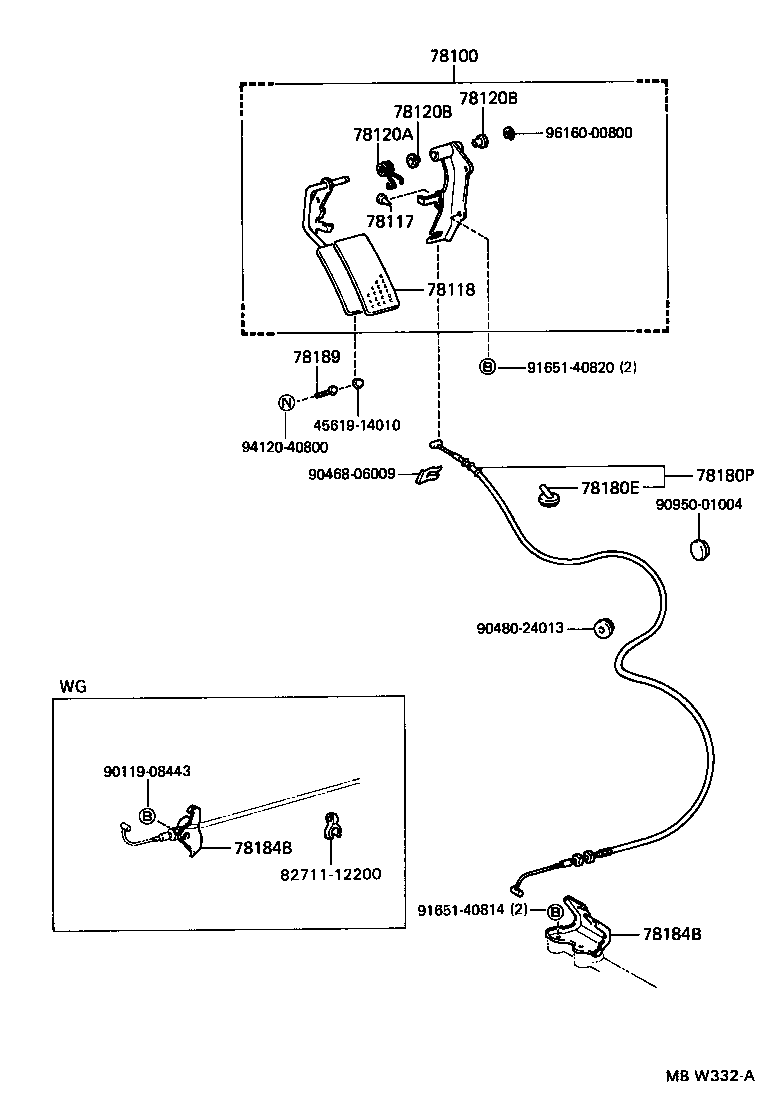78411-28010 KNOB, THROTTLE CONTROL CABLE product image