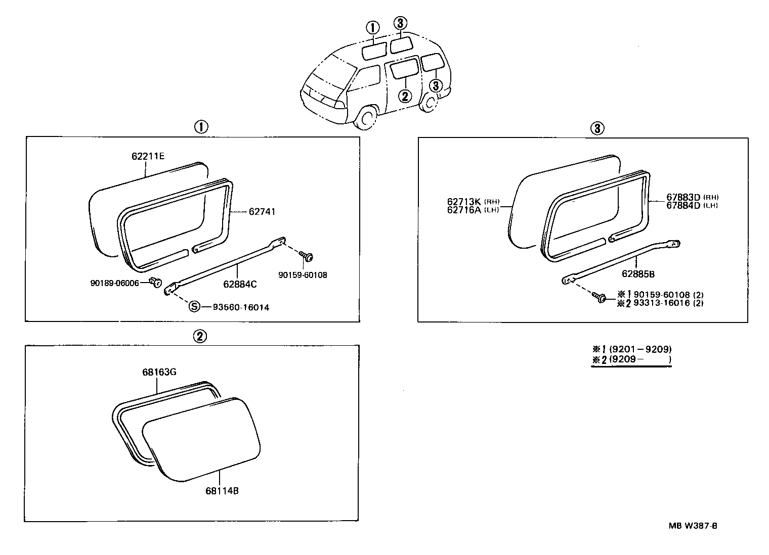 62740-28580 WINDOW ASSY, SIDE, REAR LH product image