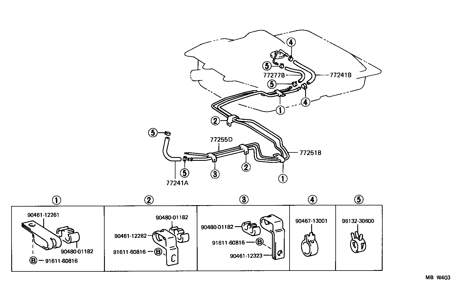 77017-28120 TUBE SUB-ASSY, FUEL TANK VENT product image