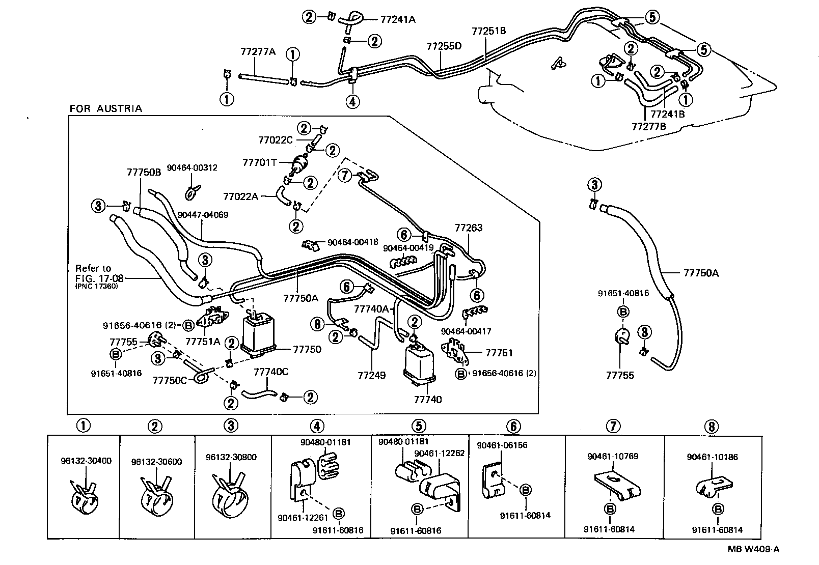 77017-28080 TUBE SUB-ASSY, FUEL TANK VENT product image