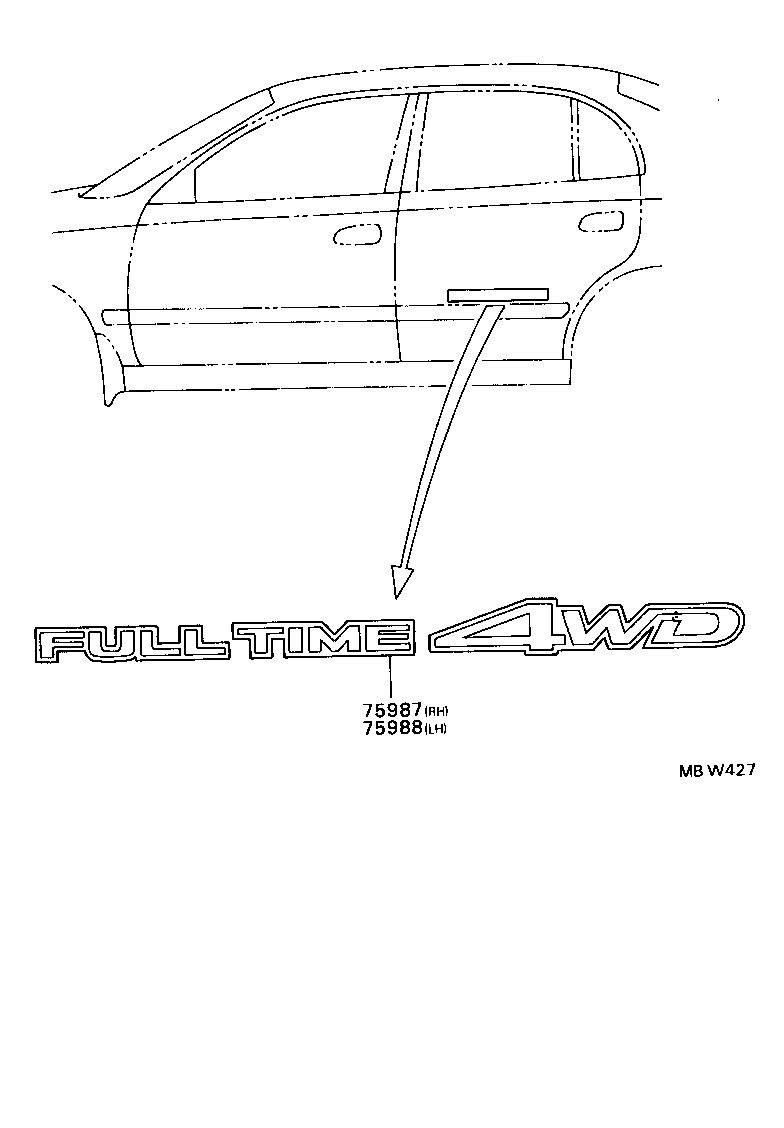 75987-20260 STRIPE, REAR DOOR, RH product image
