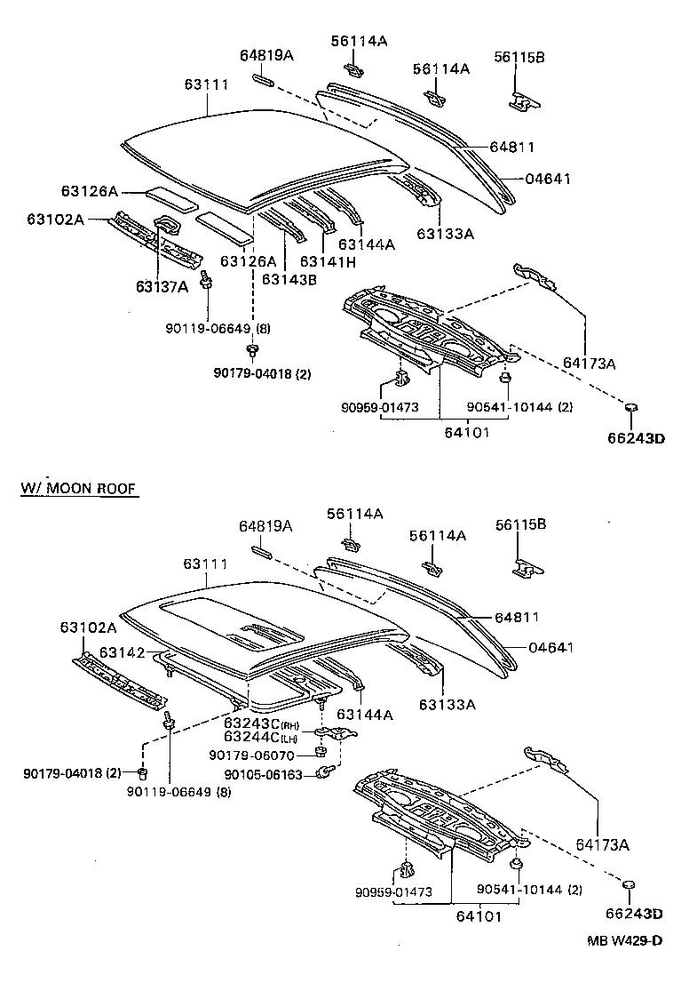 63111-33902 PANEL, ROOF product image