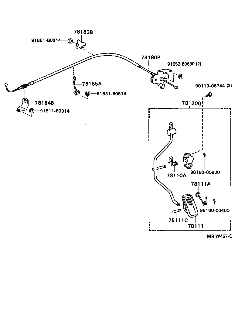 78180-2B780 CABLE ASSY, ACCELERATOR CONTROL product image