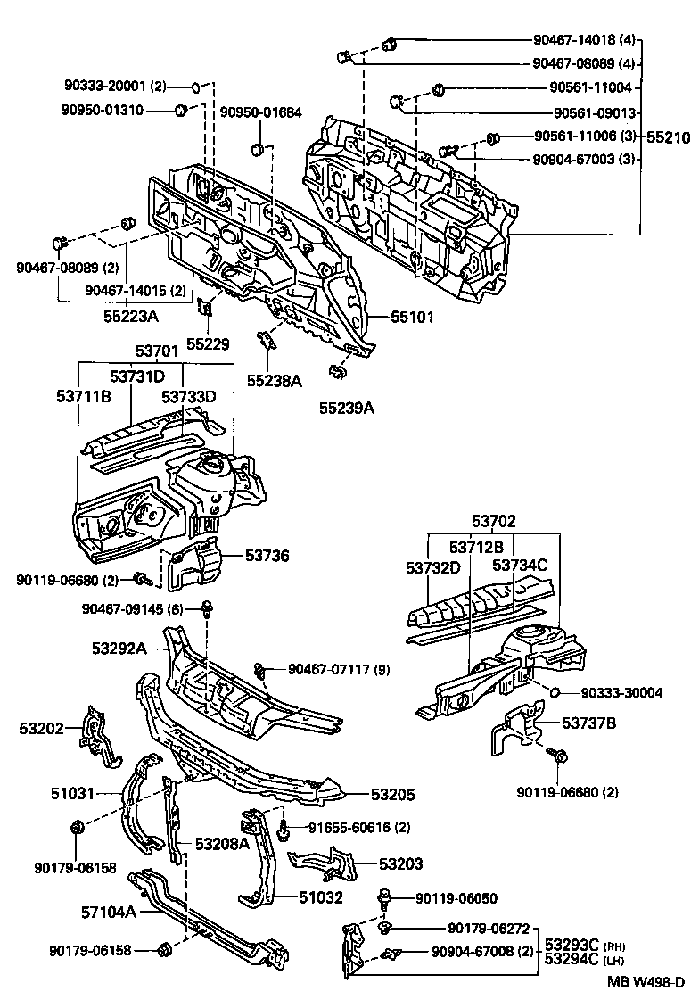 53292-33031 SEAL, RADIATOR SUPPORT, UPPER product image