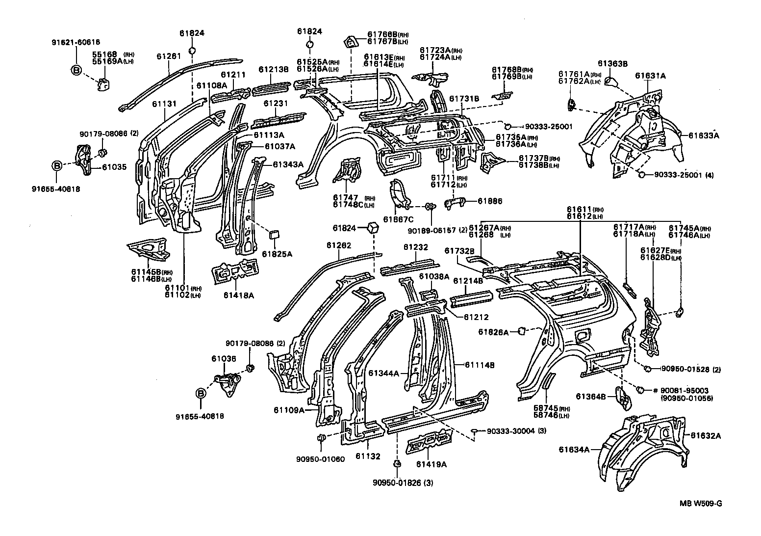 61631-06010 PANEL, QUARTER WHEEL HOUSE, OUTER RH product image
