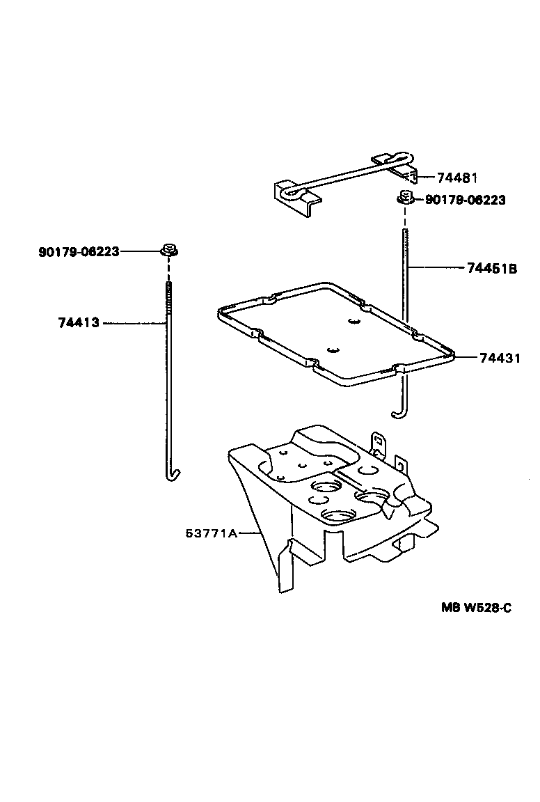 74451-06010 BOLT, BATTERY CLAMP product image