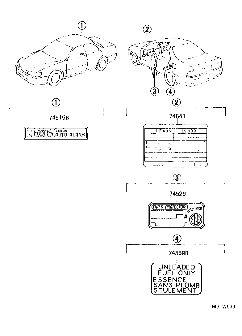 42661-33170 PLATE, TIRE PRESSURE CAUTION product image