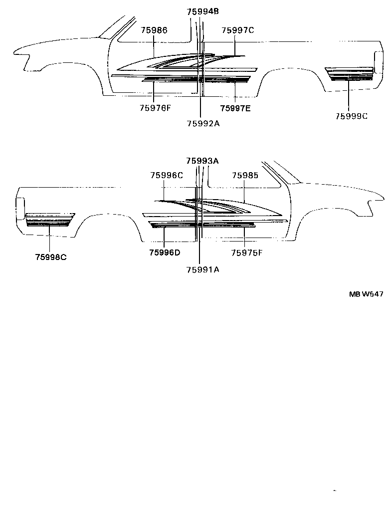 75357-35020 MARK, SIDE PANEL product image