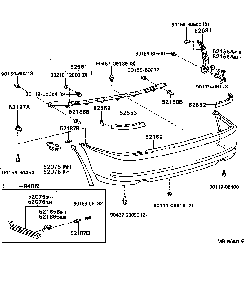 52188-12150 SPACER, REAR BUMPER MOUNTING product image