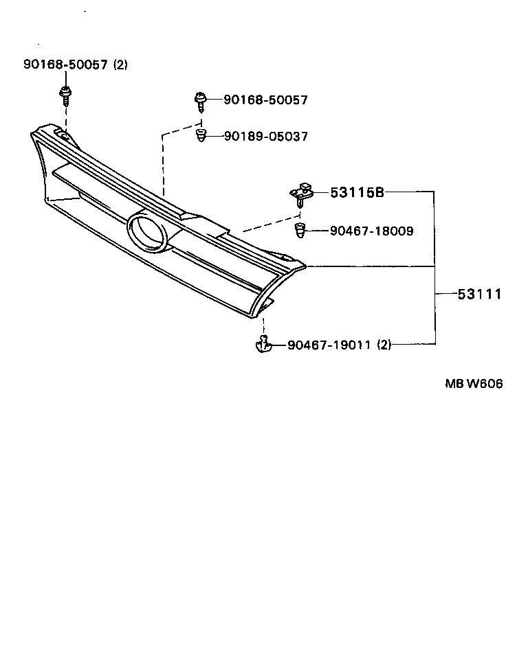 53101-1A030-D2 GRILLE, RADIATOR product image