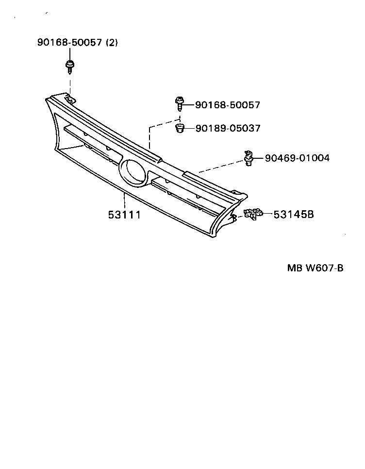 Toyota 53101-1A010 GRILLE, RADIATOR