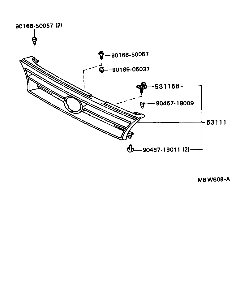 53101-1A020 GRILLE, RADIATOR product image