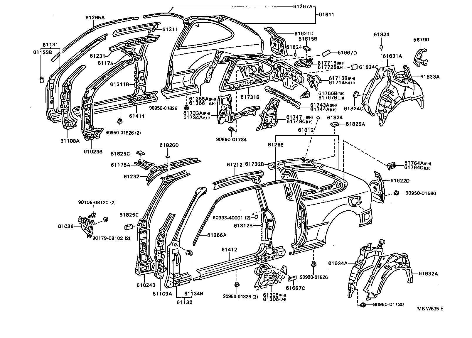 61601-13370 PANEL, QUARTER, RH product image