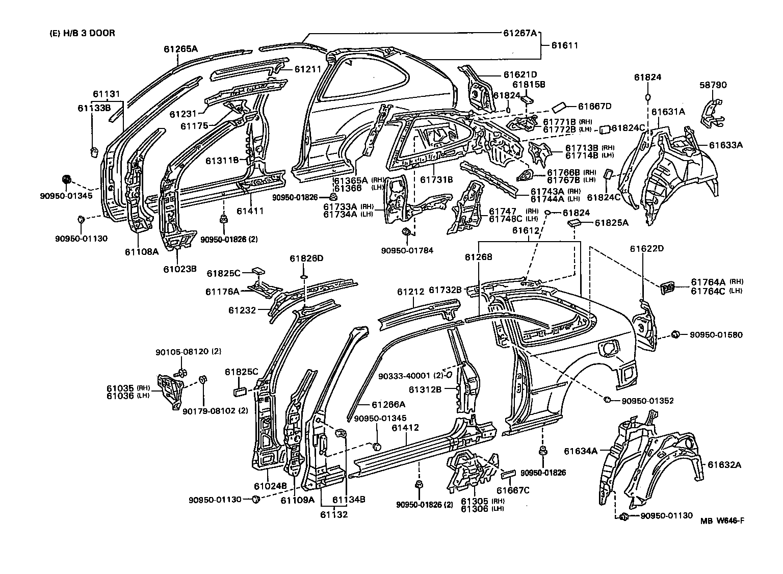 61024-12210 PILLAR SUB-ASSY, FRONT BODY, INNER LH product image