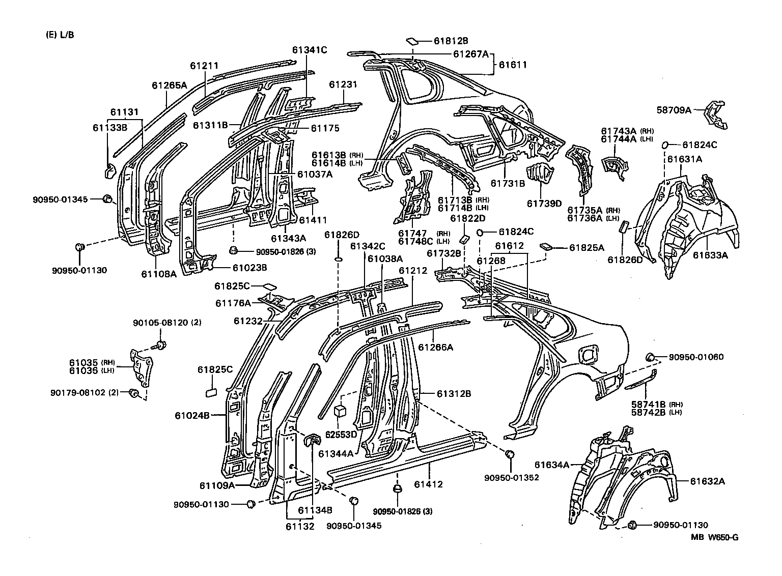 61024-12210 PILLAR SUB-ASSY, FRONT BODY, INNER LH product image