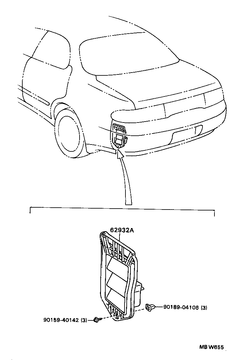 62940-12150 DUCT, QUARTER VENT, LH product image