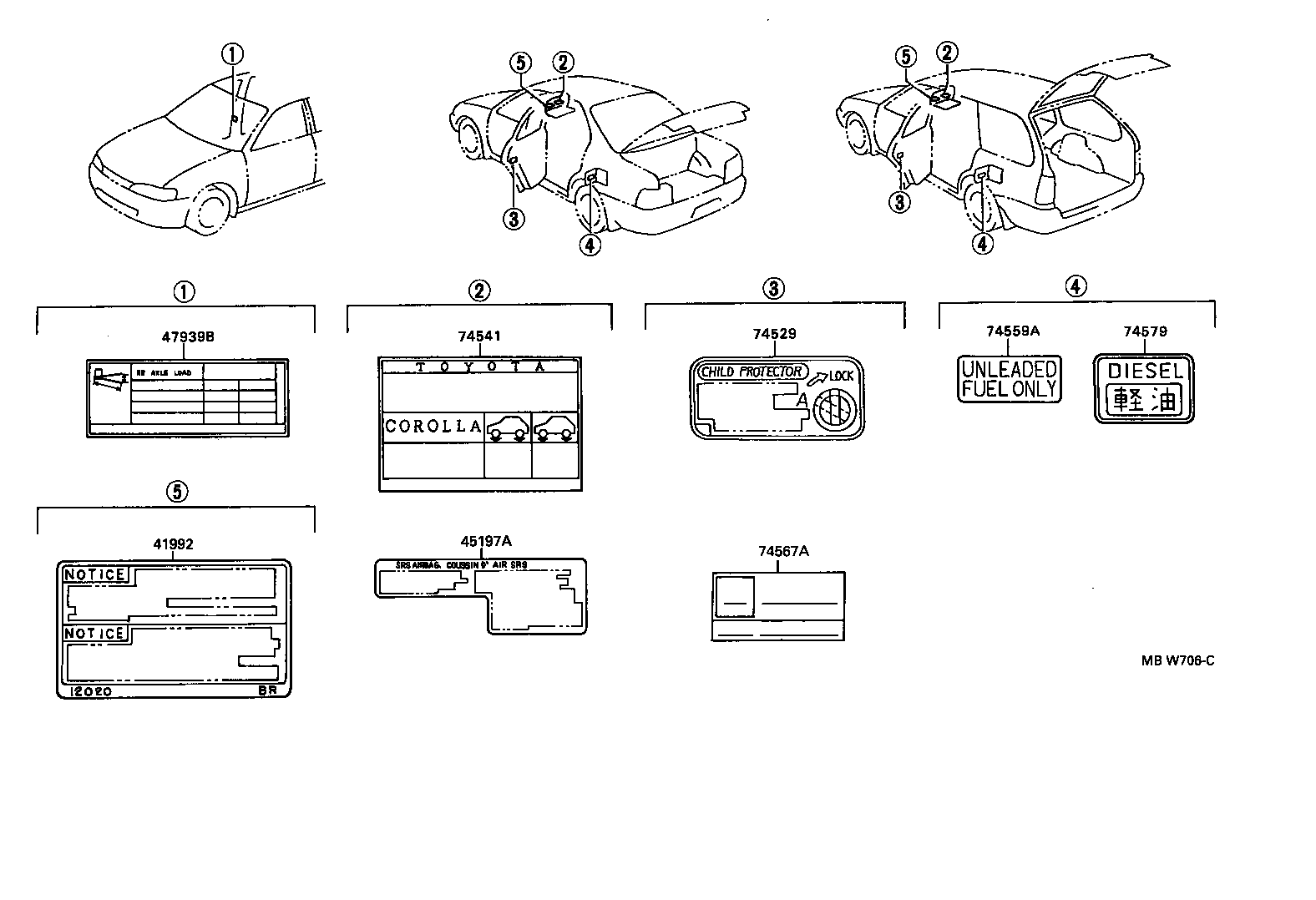 41992-12010 LABEL, DIFFERENTIAL NOTICE product image