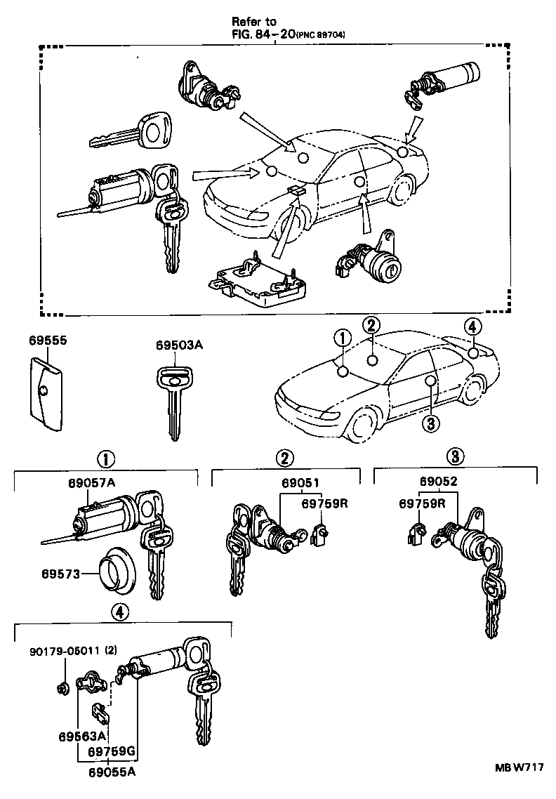 69005-1A440 CYLINDER SET, LOCK product image