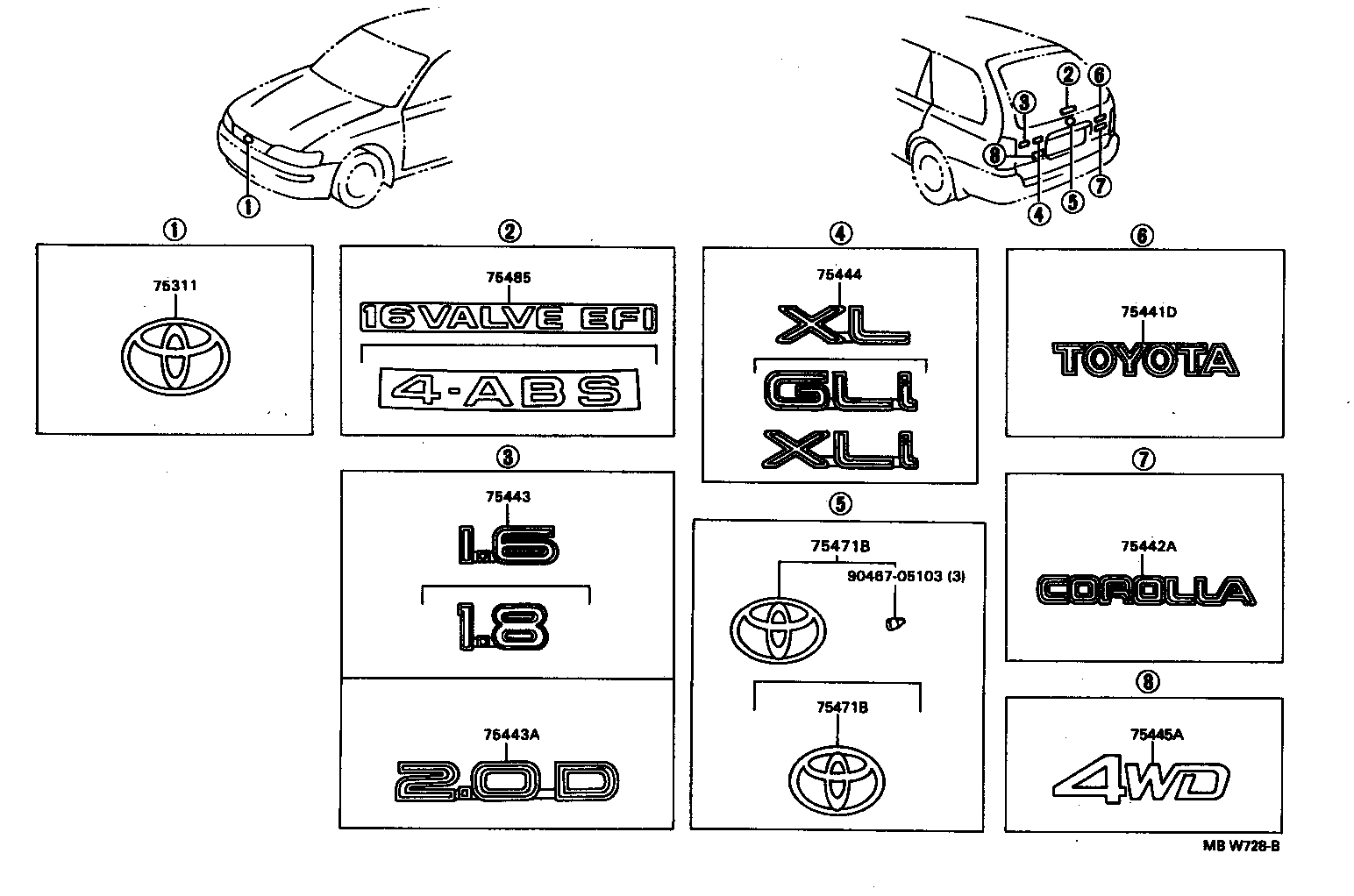 75485-13020 PLATE, BACK WINDOW NAME product image