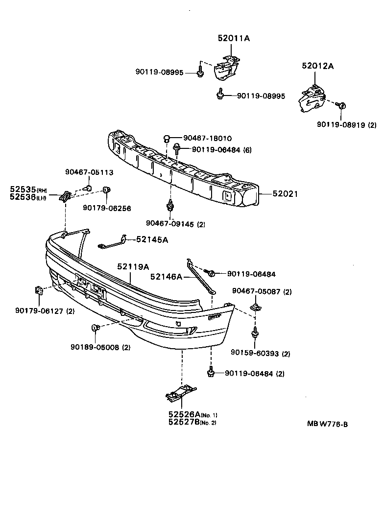 52021-32130 REINFORCEMENT SUB-ASSY, FRONT BUMPER product image